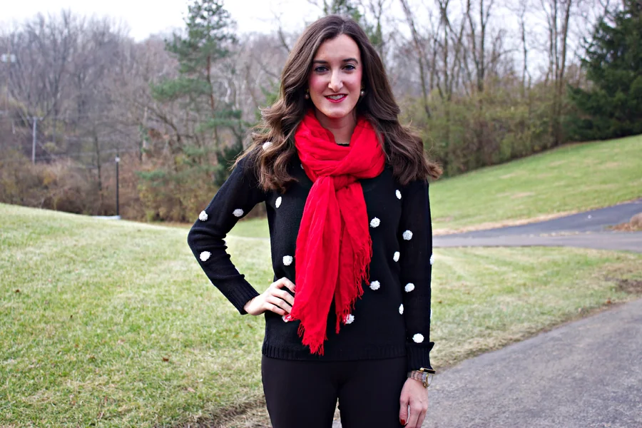 Black And White Polka Dot Sweater